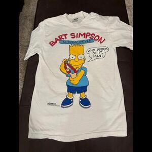 VINTAGE THE‎ SIMPSONS T SHIRT SMALL  UNDERACHIEVER